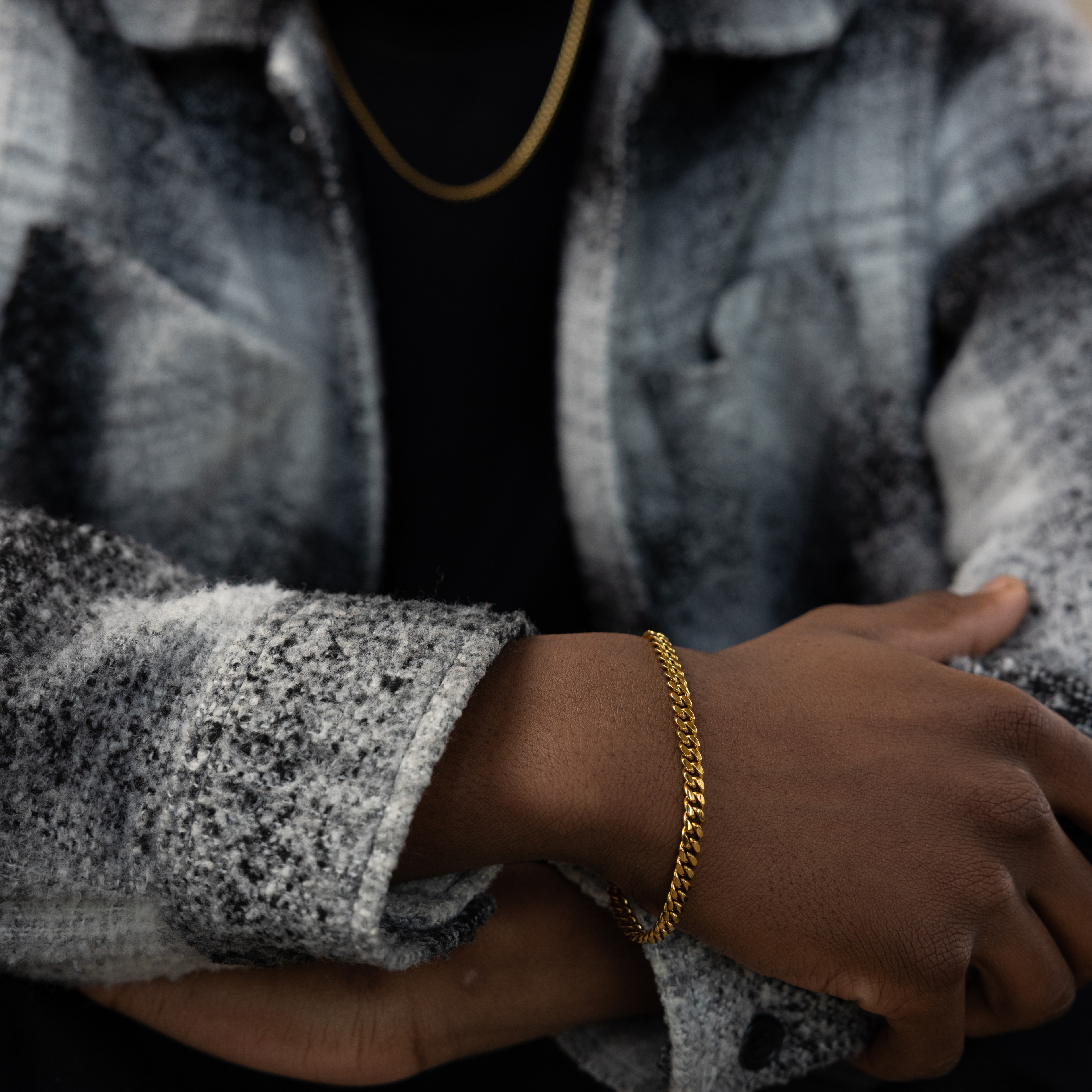 Bracelet Cubain Élégant 5MM au Style Intemporel